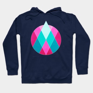 Geometric Pink Mountain Hoodie